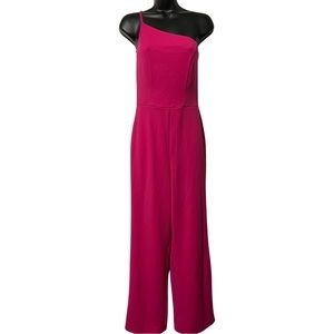 Fuschia One Shoulder Jumpsuit S NWT